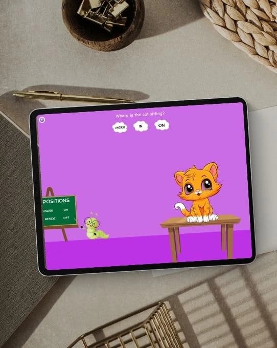 Sentence formation game in SpeechSync