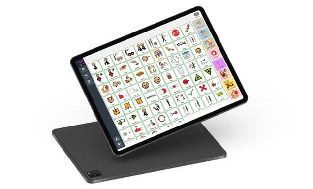 SpeechSync AAC board screen