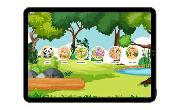 SpeechSync language game screen