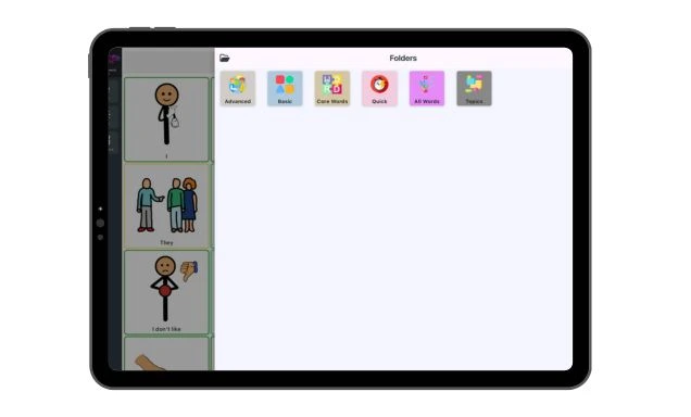 SpeechSync folder organization screen